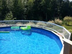 24" Vinyl Works Premium Resin Pool Fencing -AquaHaven Shop 24 WHITE INSIDE SETUP
