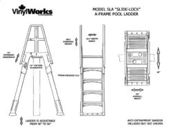 Slide And Lock A Frame Pool Ladder By Vinyl Works -AquaHaven Shop SLA3