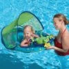 Baby Spring Float With Activity Center & Canopy By Swimways -AquaHaven Shop baby spring float activity center with canopy 5 gif