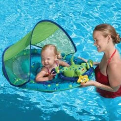 Baby Spring Float With Activity Center & Canopy By Swimways