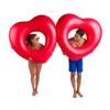 Big Mouth Giant Double Heart Pool Float