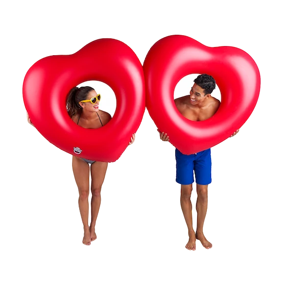 Big Mouth Giant Double Heart Pool Float 3 Big Mouth Giant Double Heart Pool Float