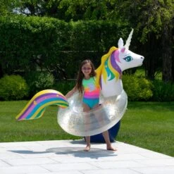 LED Unicorn Glitter Swim Ring -AquaHaven Shop unicorn3